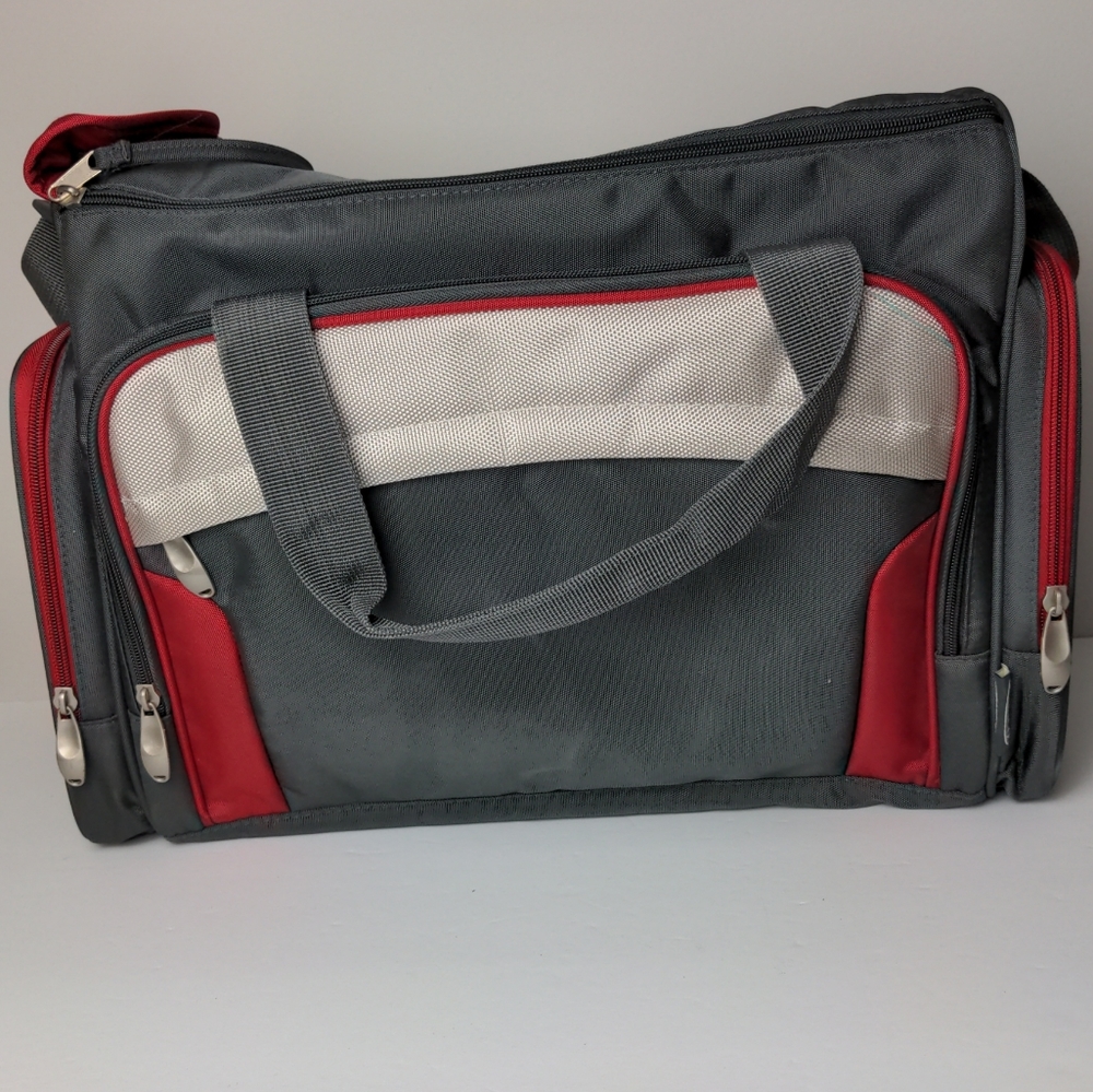 Graco Collection Duffel Diaper Bag, Grey And Red